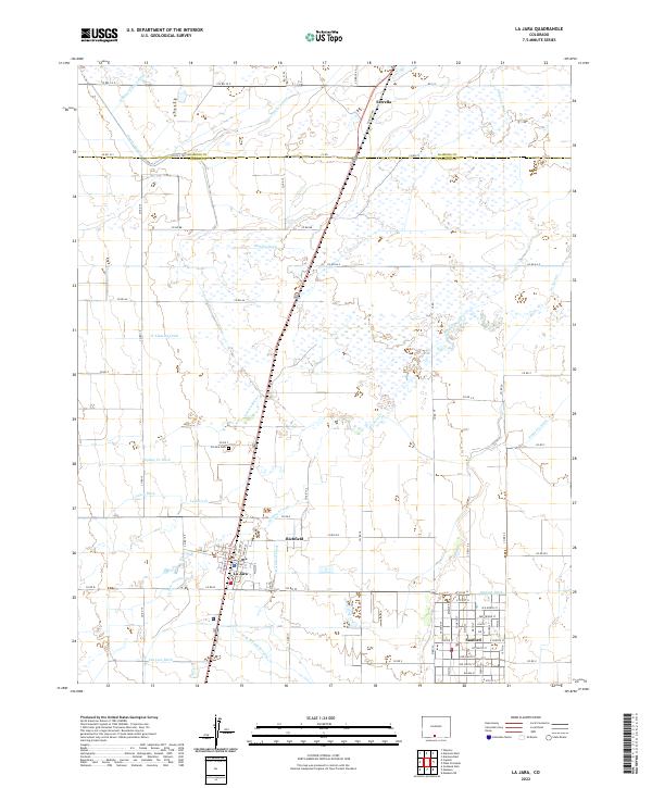 US Topo 7.5-minute map for La Jara CO