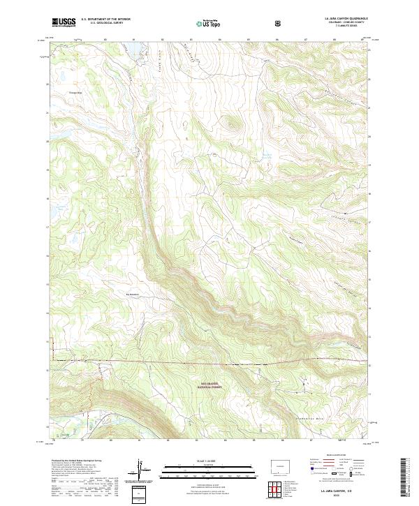 US Topo 7.5-minute map for La Jara Canyon CO