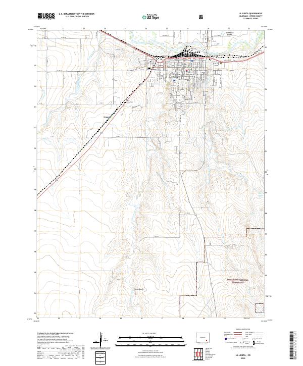 US Topo 7.5-minute map for La Junta CO