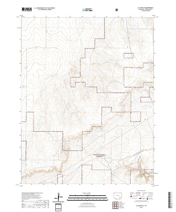 US Topo 7.5-minute map for La Junta SE CO