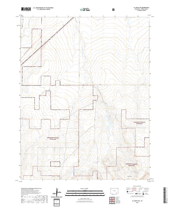 US Topo 7.5-minute map for La Junta SW CO