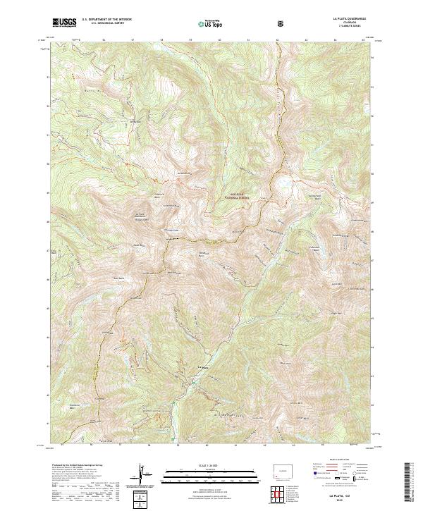 US Topo 7.5-minute map for La Plata CO