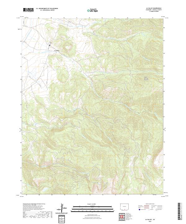 US Topo 7.5-minute map for La Valley CO