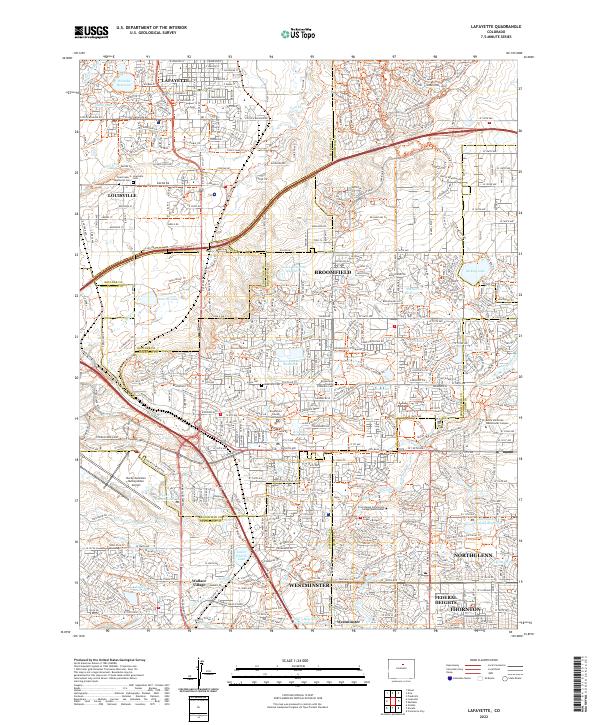 US Topo 7.5-minute map for Lafayette CO