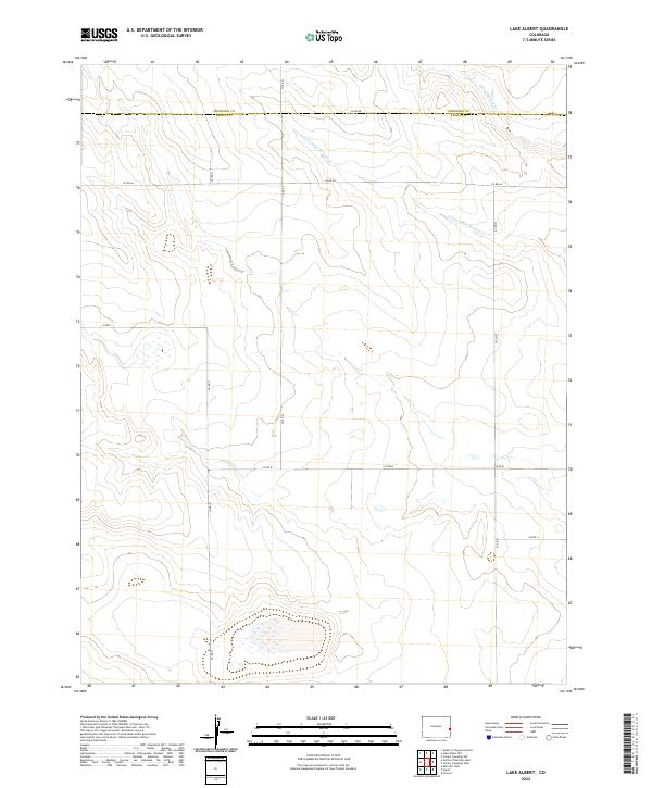 US Topo 7.5-minute map for Lake Albert CO