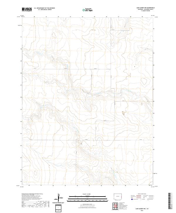 US Topo 7.5-minute map for Lake Albert NW CO