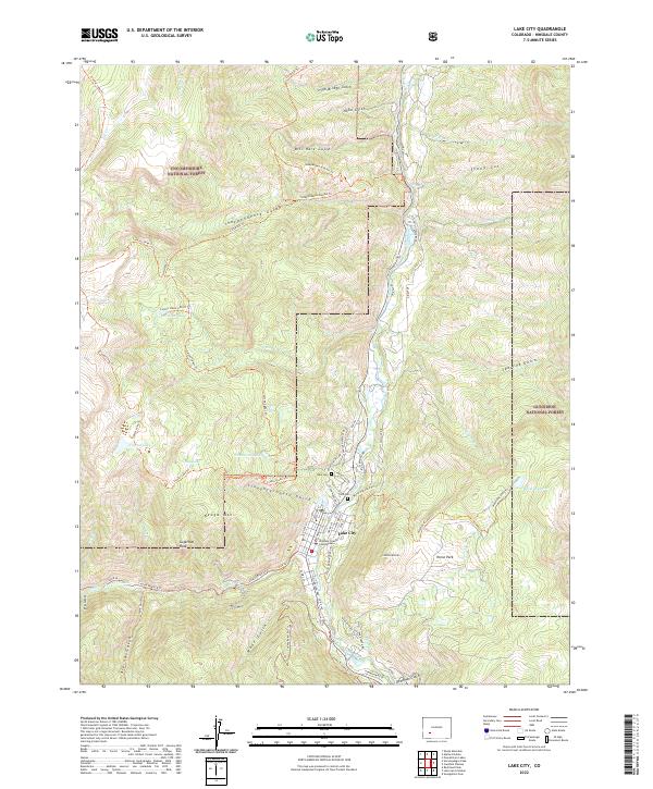 US Topo 7.5-minute map for Lake City CO