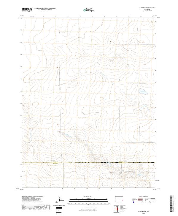 US Topo 7.5-minute map for Lake Devore CO