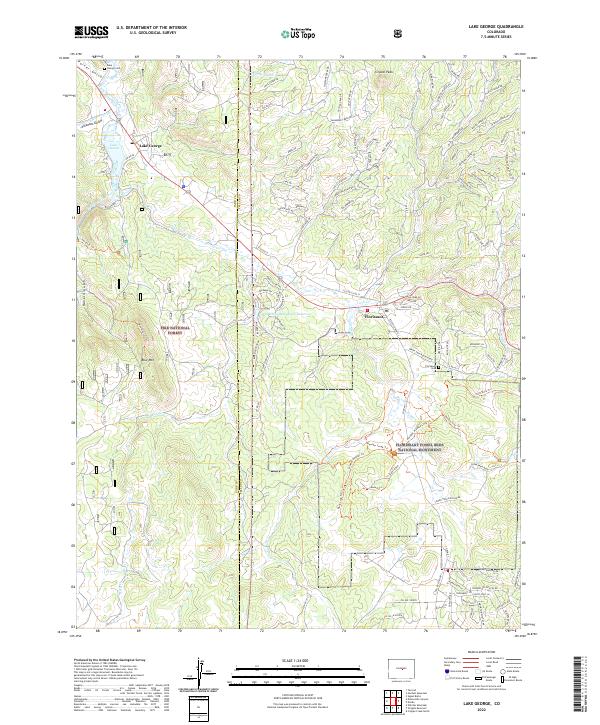 US Topo 7.5-minute map for Lake George CO