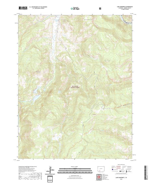 US Topo 7.5-minute map for Lake Humphreys CO