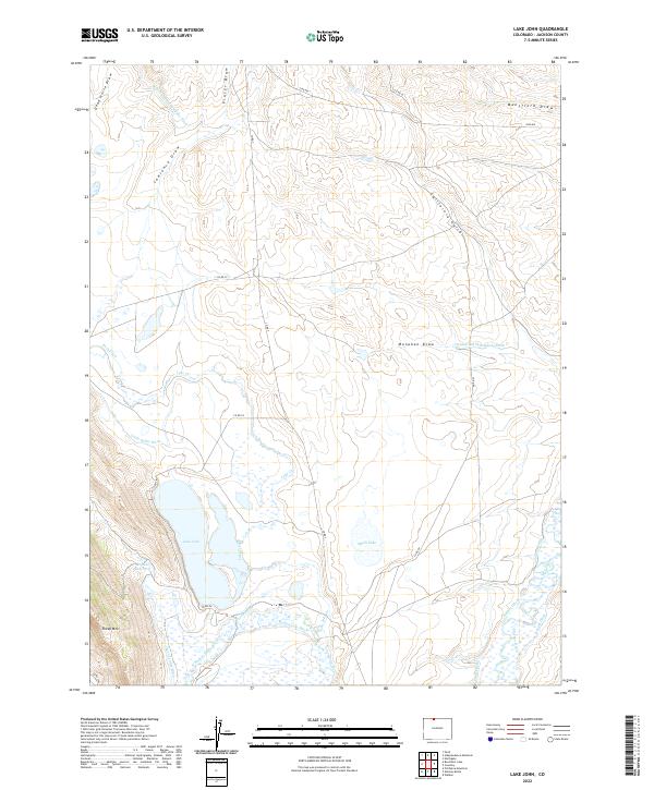 US Topo 7.5-minute map for Lake John CO