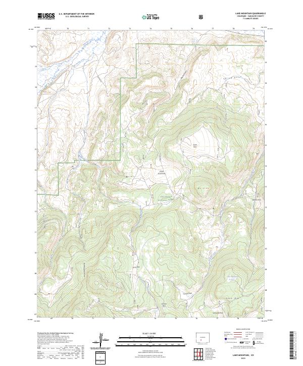 US Topo 7.5-minute map for Lake Mountain CO