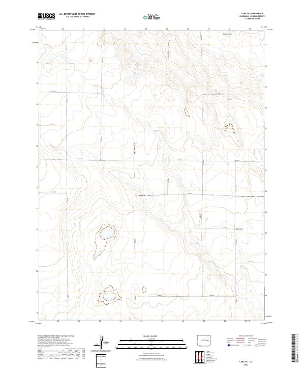 US Topo 7.5-minute map for Lake SE CO