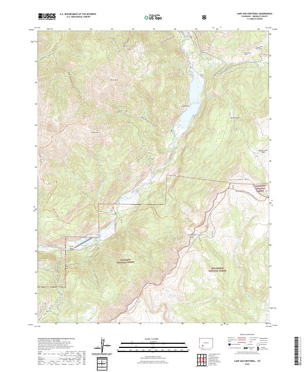 US Topo 7.5-minute map for Lake San Cristobal CO