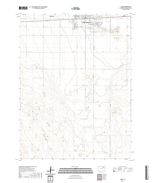 US Topo 7.5-minute map for Lamb CO