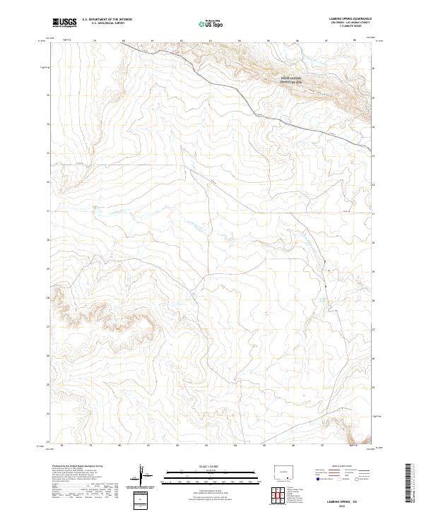 US Topo 7.5-minute map for Lambing Spring CO