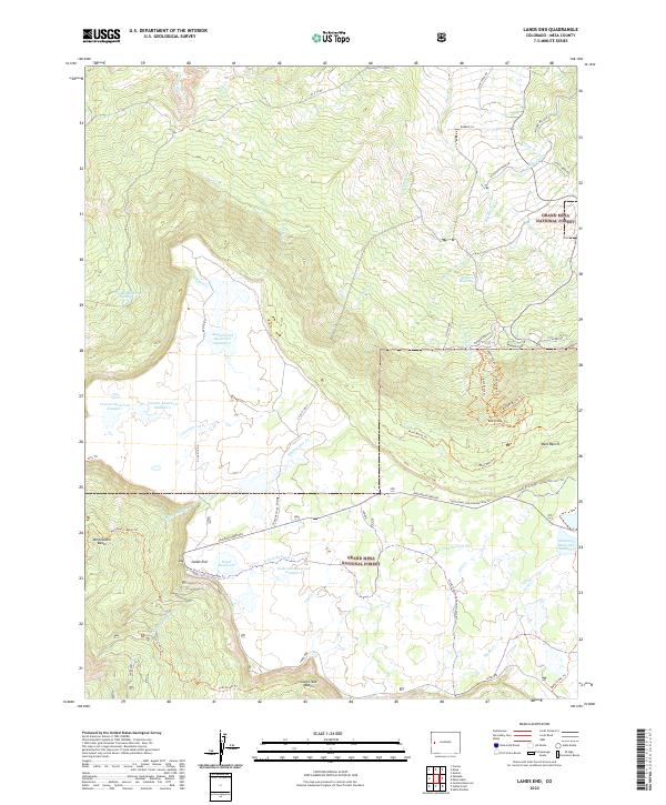 US Topo 7.5-minute map for Lands End CO