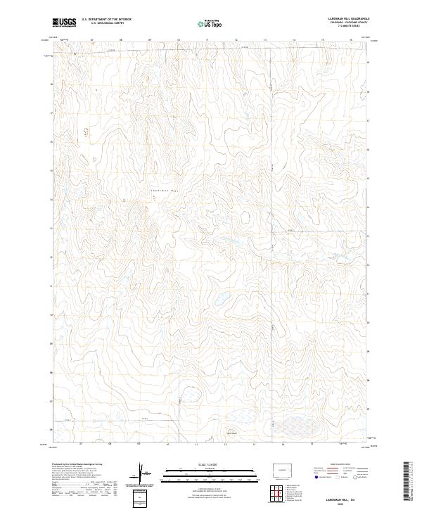 US Topo 7.5-minute map for Landsman Hill CO