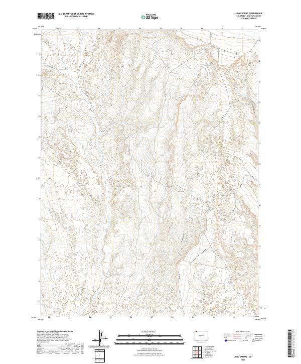 US Topo 7.5-minute map for Lang Spring CO