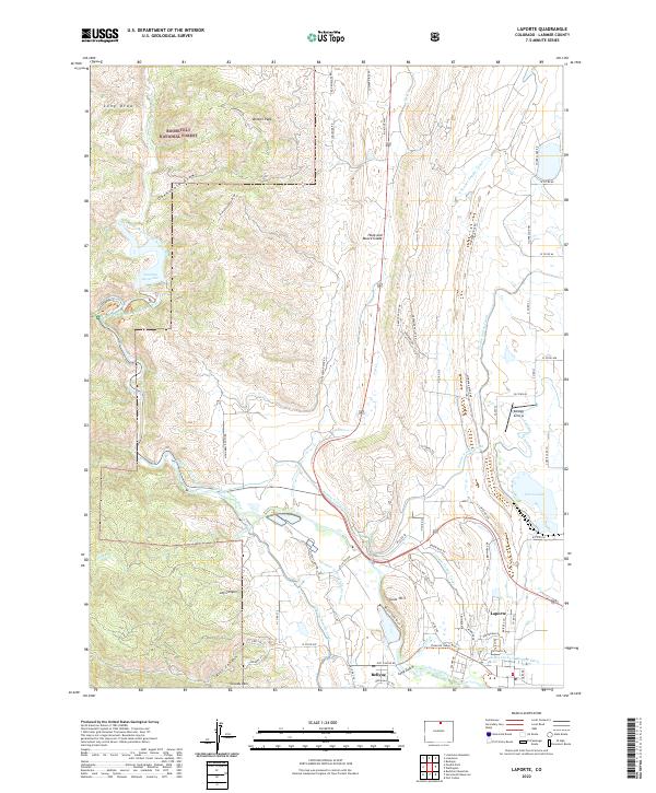 US Topo 7.5-minute map for Laporte CO