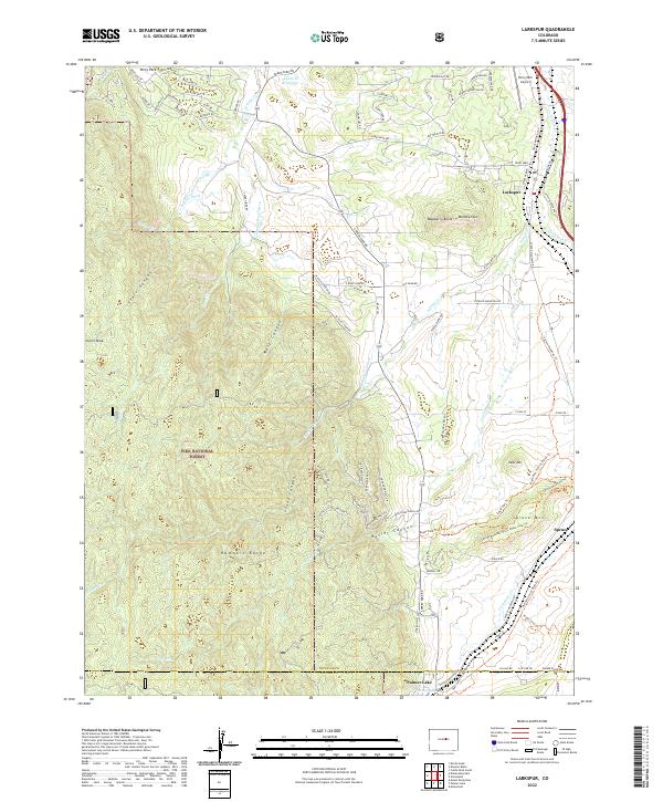 US Topo 7.5-minute map for Larkspur CO