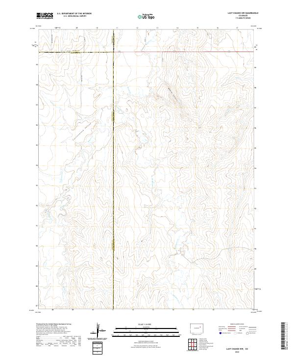 US Topo 7.5-minute map for Last Chance NW CO