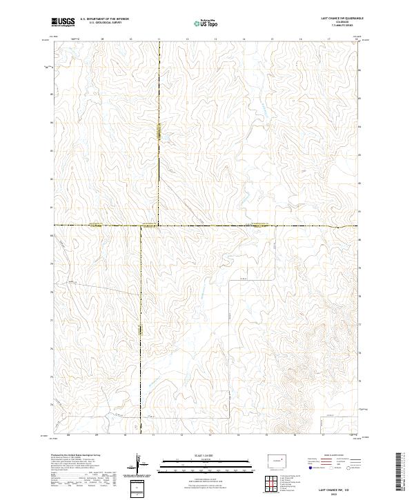US Topo 7.5-minute map for Last Chance SW CO