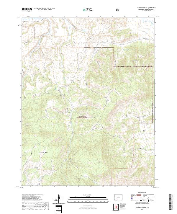 US Topo 7.5-minute map for Laughlin Gulch CO