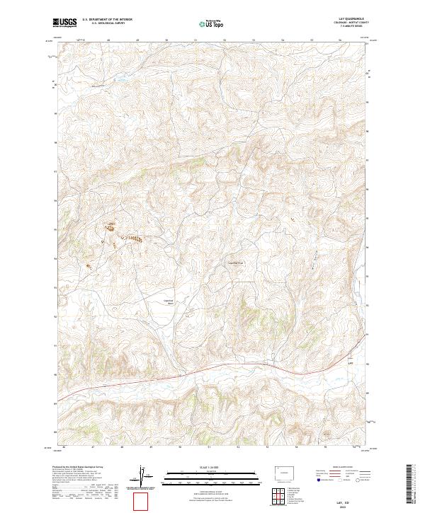 US Topo 7.5-minute map for Lay CO