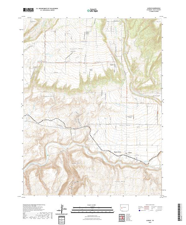 US Topo 7.5-minute map for Lazear CO