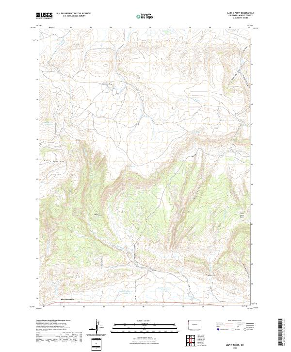 US Topo 7.5-minute map for Lazy Y Point CO