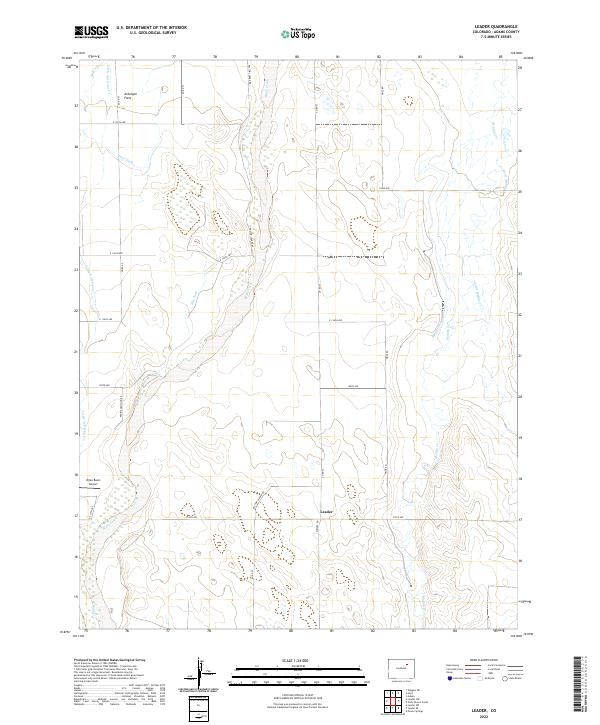 US Topo 7.5-minute map for Leader CO