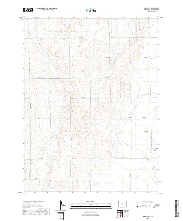 US Topo 7.5-minute map for Leader NW CO