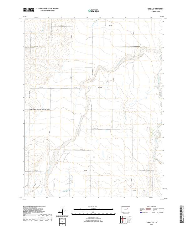 US Topo 7.5-minute map for Leader SW CO