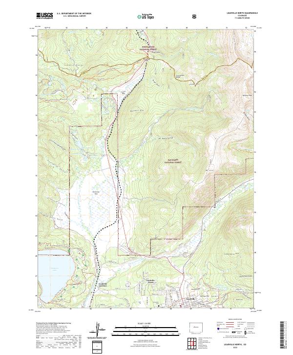 US Topo 7.5-minute map for Leadville North CO
