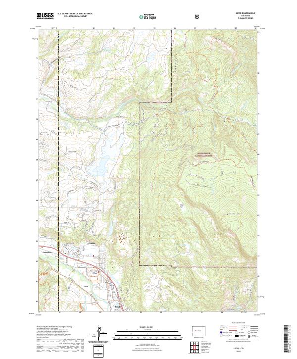 US Topo 7.5-minute map for Leon CO