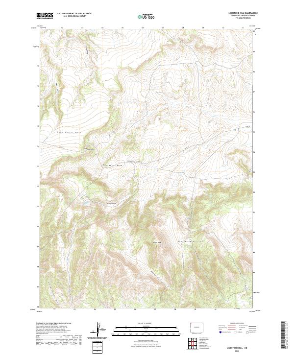 US Topo 7.5-minute map for Limestone Hill CO
