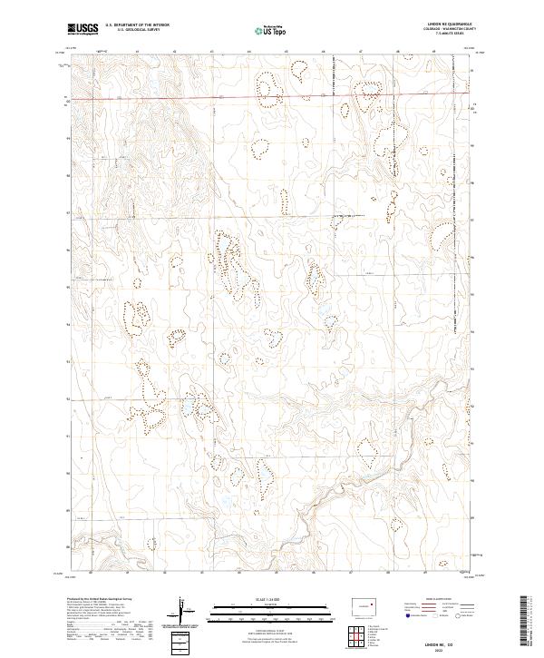 US Topo 7.5-minute map for Lindon NE CO
