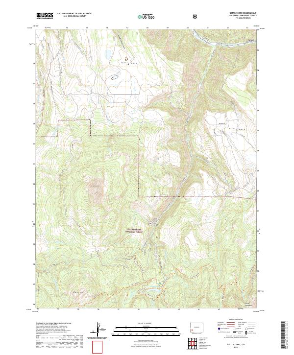 US Topo 7.5-minute map for Little Cone CO