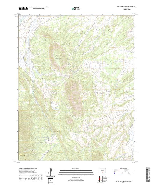 US Topo 7.5-minute map for Little Sheep Mountain CO