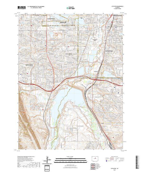 US Topo 7.5-minute map for Littleton CO