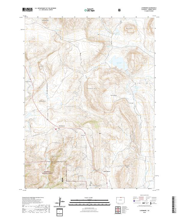 US Topo 7.5-minute map for Livermore CO