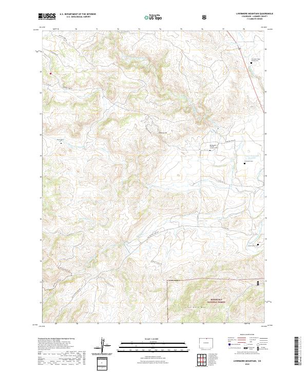 US Topo 7.5-minute map for Livermore Mountain CO
