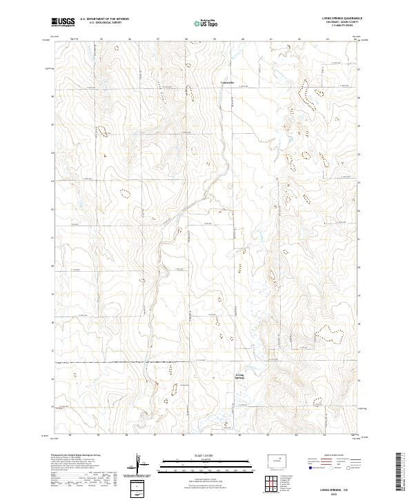 US Topo 7.5-minute map for Living Springs CO