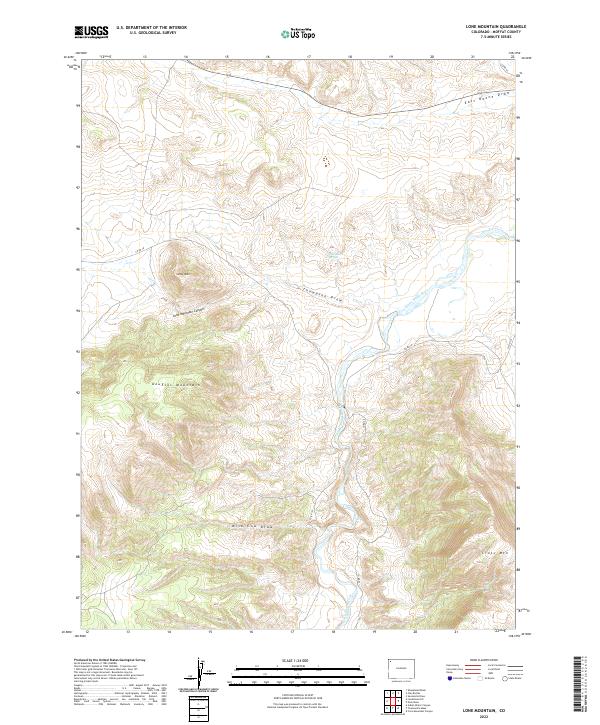 US Topo 7.5-minute map for Lone Mountain CO