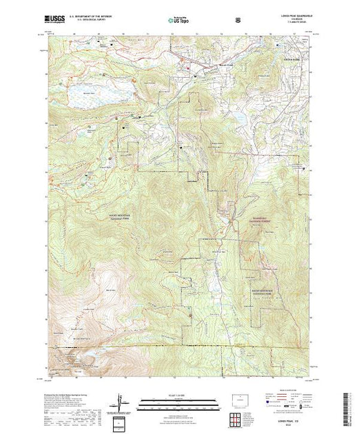 US Topo 7.5-minute map for Longs Peak CO – American Map Store