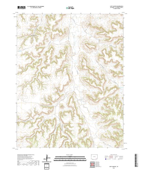 US Topo 7.5-minute map for Lost Canyon CO