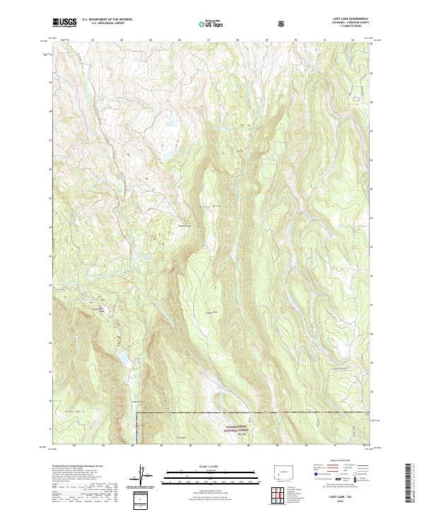 US Topo 7.5-minute map for Lost Lake CO