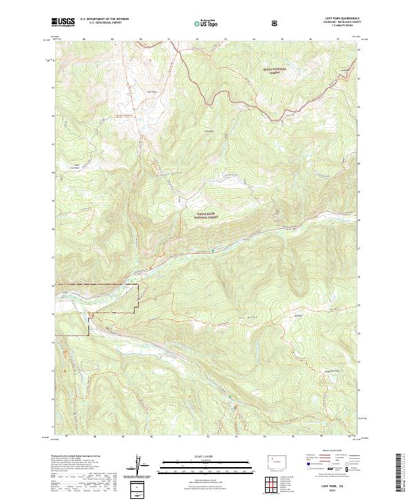 US Topo 7.5-minute map for Lost Park CO