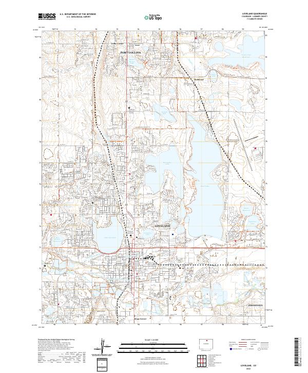 US Topo 7.5-minute map for Loveland CO